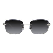 Men's Eyewear Premium Diamond Cut Silver Black