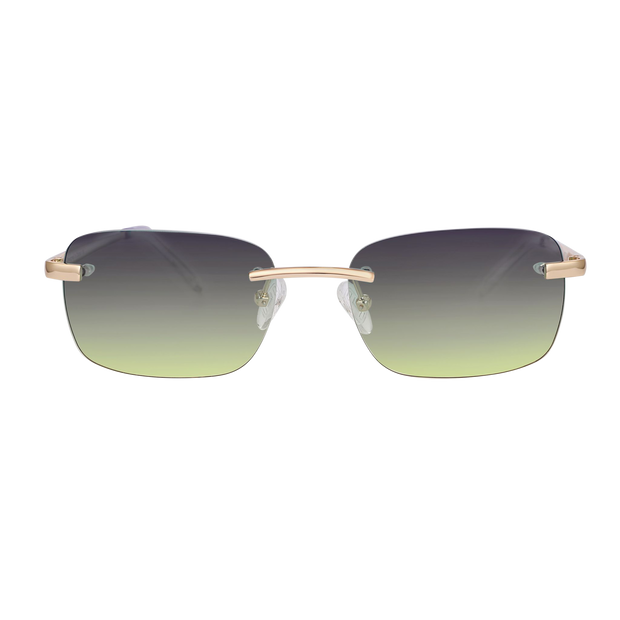 Men's Eyewear Green gradient  | 9K Gold plated