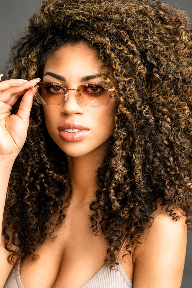 Women's Eyewear Brown | 9K Gold plated